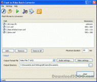 Flash to Video Batch Converter screenshot